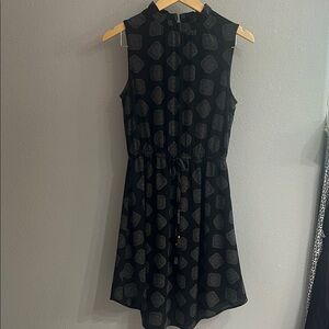 H&M Black Patterned Mini Dress